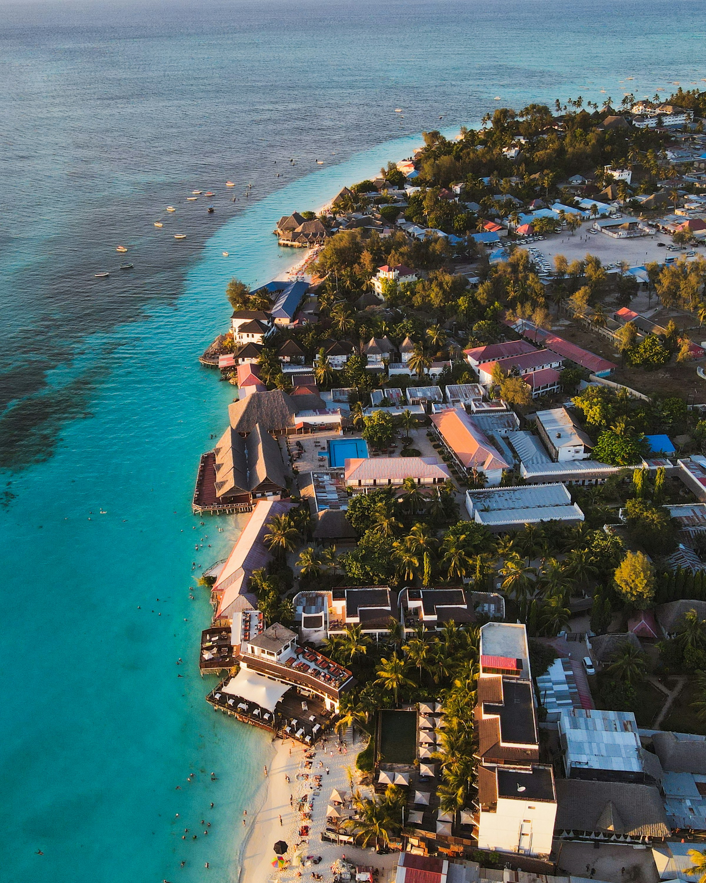 The Indian Ocean meeting the coast of Zanzibar